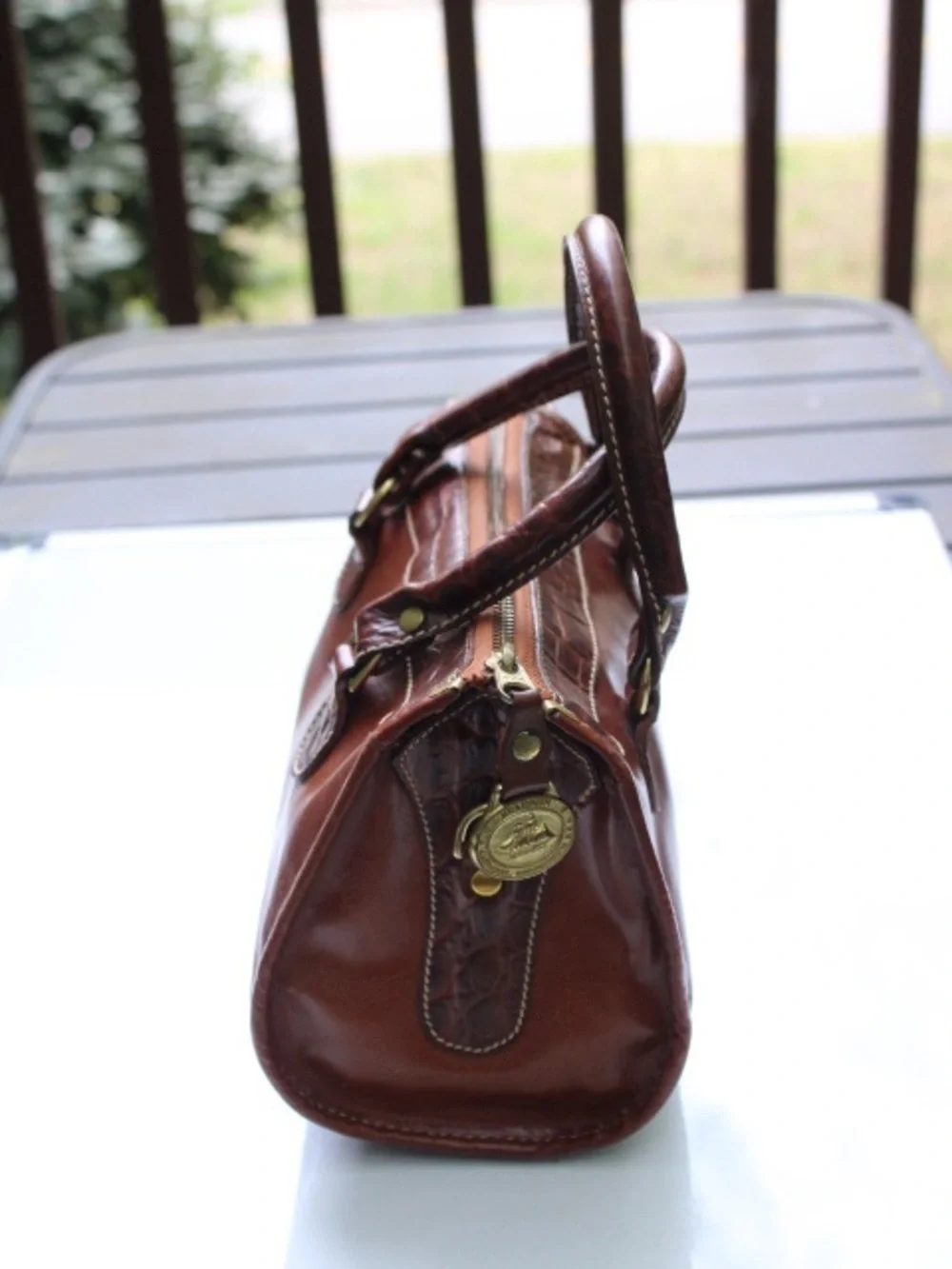 Vintage Brahmin small satchel bag